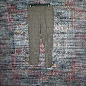 Brooks Brothers womens black an gray glen plaid crop dress pants 2 EUC